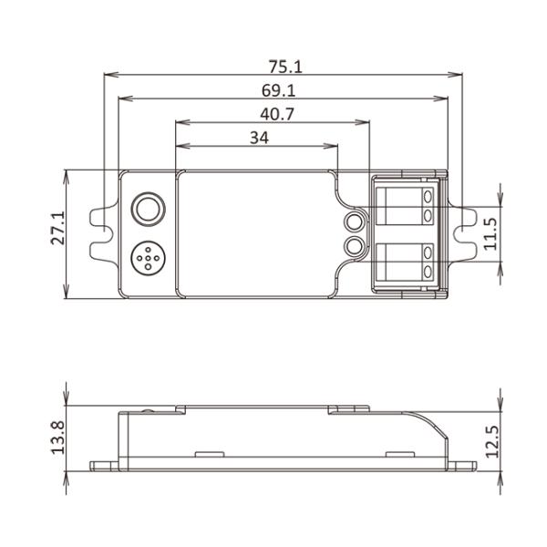Daylight Harvesting Microwave Motion Sensor Remote Controllable Super Compact Size