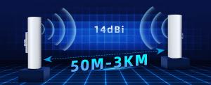 Best 14DBi High Gain 2x2 Mimo Antenna Point To Point Wireless Bridge 5.8ghz 3km wholesale