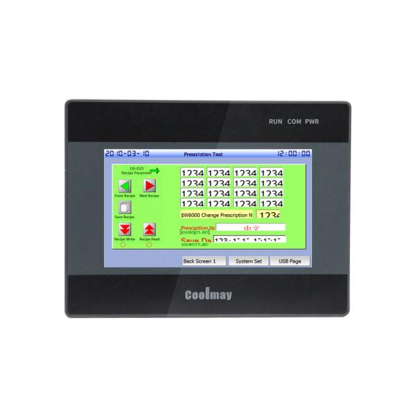 Cheap Digital Integrated HMI PLC 12DI Programming Logic Control With Touch Panel for sale