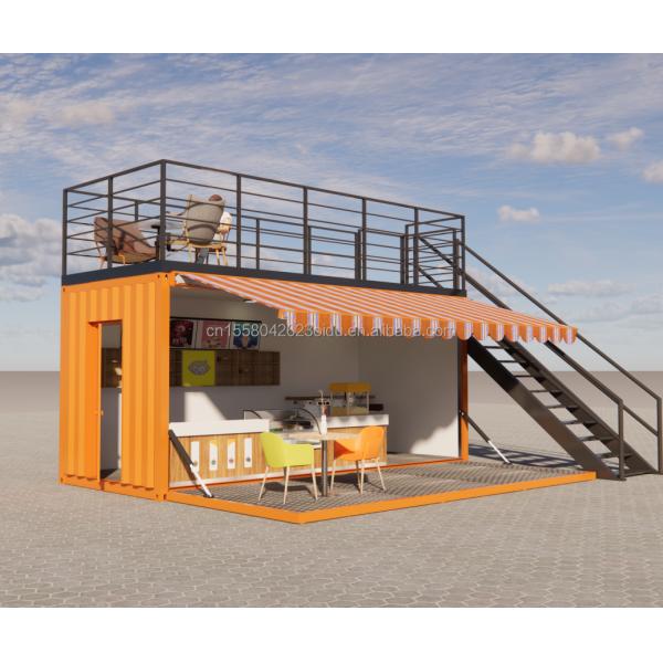 Modified 20 Foot Prefab Shipping Container Ideal for Pop Up Coffee Shop Restaurant Mobile Container Bar Shop and Bathroom