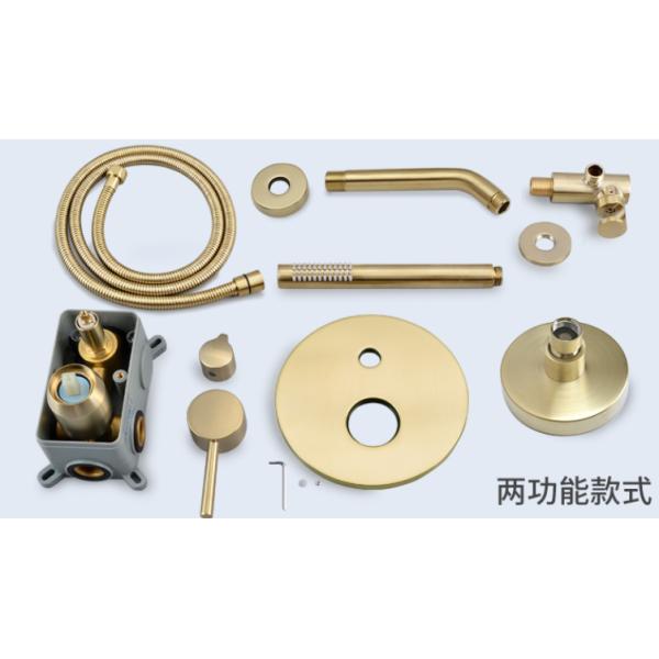 OEM Brushed Golden Concealed Rain Shower Faucets