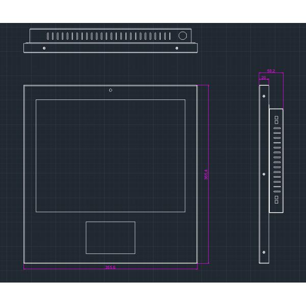 15 Inch Touch Screen Computer White Color Metal Case RFID With Camera Bluetooth