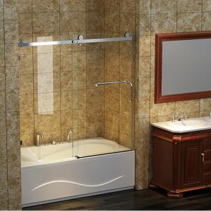 Best Dual Sliding Clear Tempered Glass Bathroom Shower Screen Door Cabinet wholesale