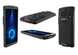 China NFC Reader Android Handheld Printer PDA Laser Scanner  Handheld Terminal 6.0'' Full Screen on sale