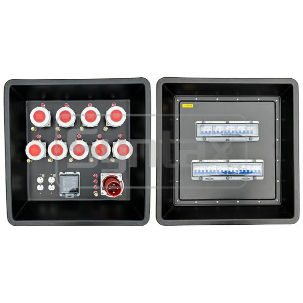 Cheap Syntax MD3 4P 63A Three Phase Portable Distribution Boards HDPE IP67 With Breakers for Event Power 630x430x680mm for sale