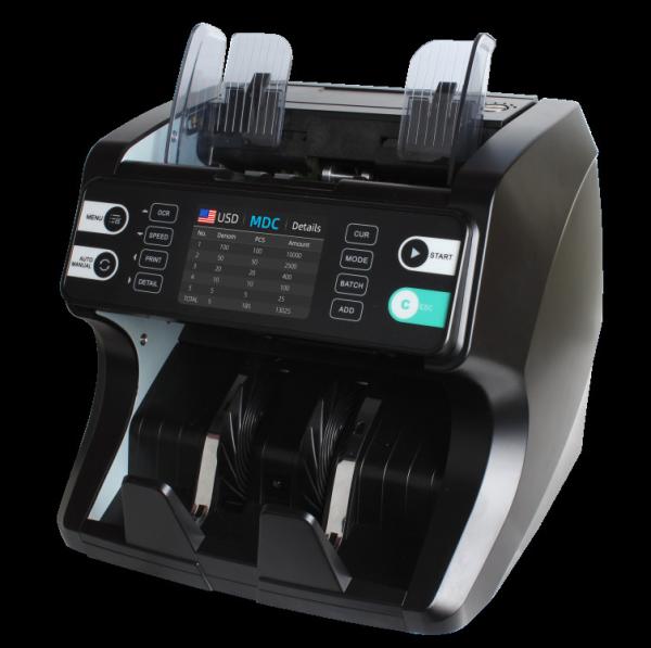 Cheap Two Pocket Mixed value counting machine currency sorter banknote note money multi currency sorting machine for banks for sale