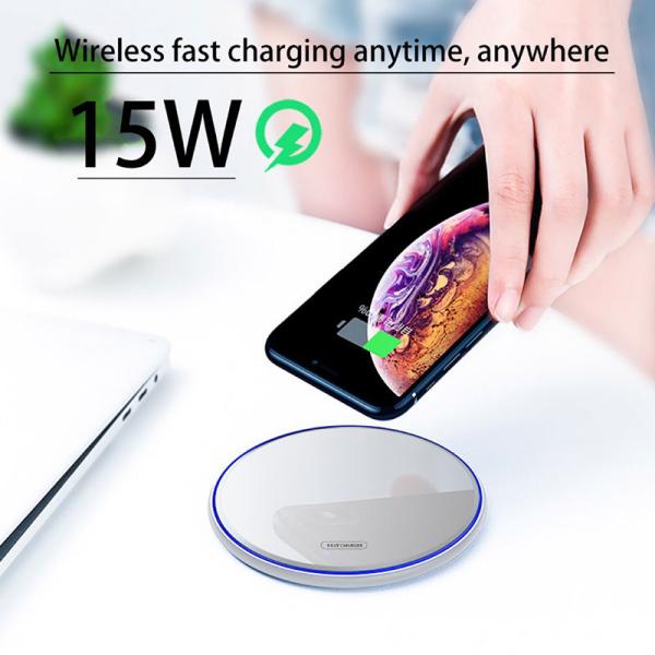 Universal 15W OVP OTP OCP Aluminum Wireless Charger Custom logo
