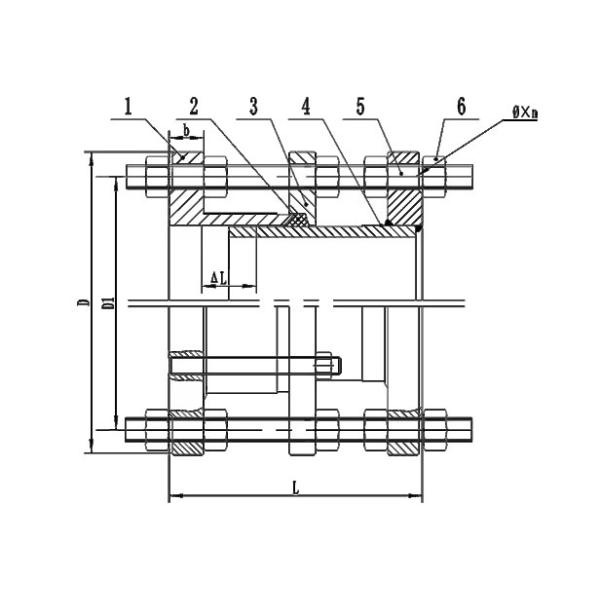 C2F Double Flange Transmission Stainless Steel Dismantling Joint Pipeline Connection DN600 DN1000 PN10 Limit Expansion Joint