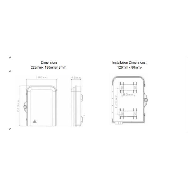 ABS 8 Core Termination Box For Fiber Optic Cable with Anti-Theft Locking Mechanism