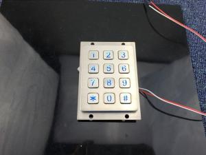 China 3*4 brushed keys 12 digit keypad metal numerical keyboard for access controls on sale