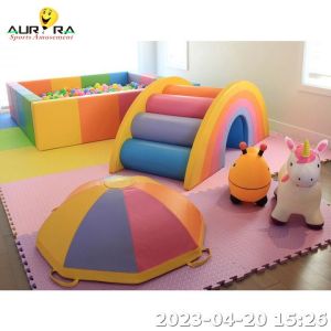 Soft Play Playground Soft Climbing Rainbow Bridge Soft Play Area For Kids