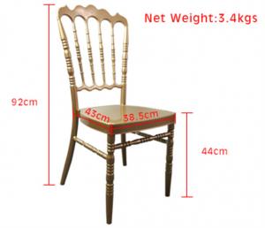 Best Iron Aluminum Alloy Wedding Chiavari Chair 28*2.0mm 35x2.5mm Tube Size wholesale