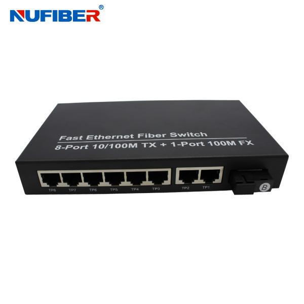 10/100M 8 port rj45 1 fiber port single fiber SM 1310nm/1550nm 20km optical fiber ethernet switch NF-S108C20A/B