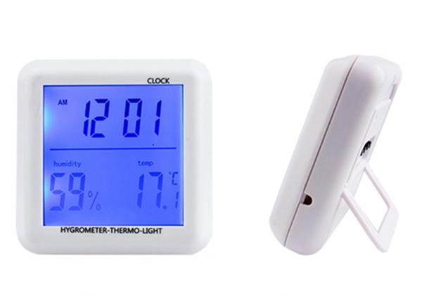 Cheap 2017 NewDigital Luminous Electronic Thermo-hygrometer Thermometer Temperature Humidity Tester with LCD Backlight & Clock for sale