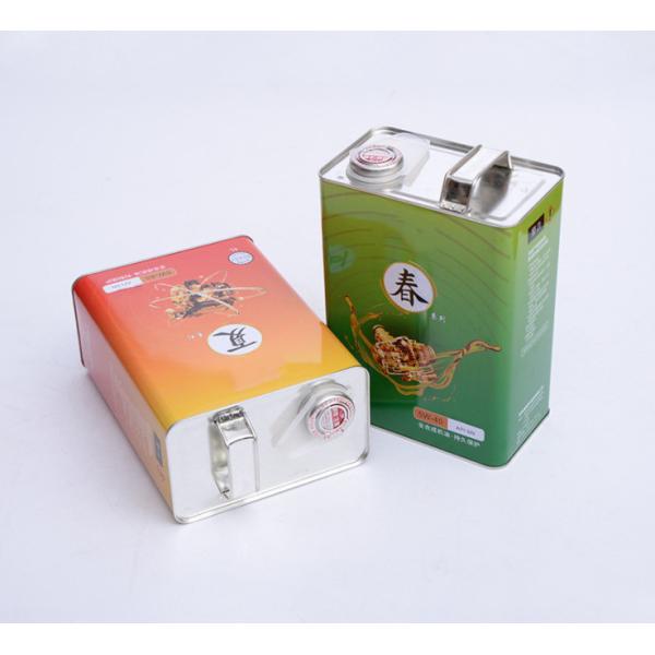 4L Square Olive Oil Tin Cans 135g Large Rectangular Tin Containers