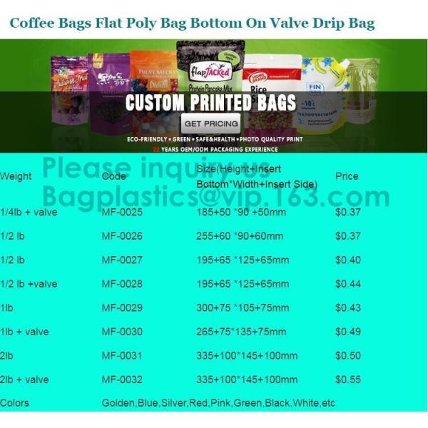 Storing Food,Nuts,Seeds,Beans,Tea Leaves, Coffee,Candy,Snack, Dried Fruits,Bag Pouch with Zip Lock and Transparent Windo