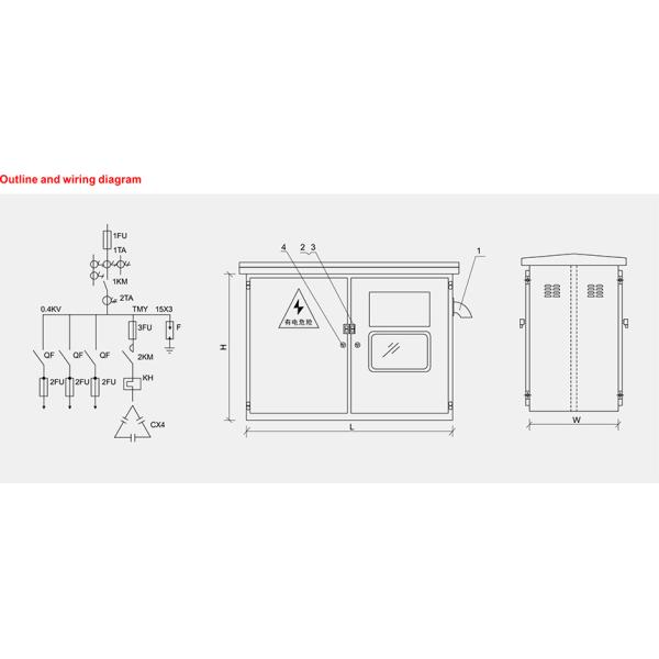 600A JP Integrated Optical Distribution Cabinet Reactive Power Metering IP54