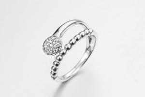 Best 2.78g 925 Silver CZ Rings ODM Sterling Silver Moon And Star Ring wholesale