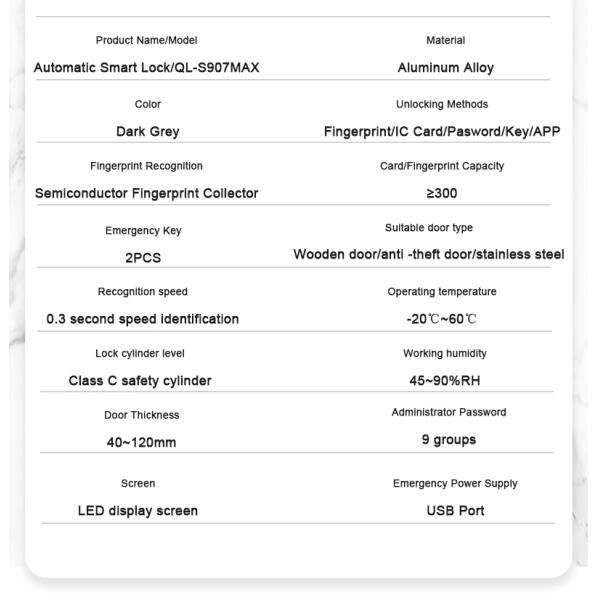 Security App Door Lock Grey Smart Door Lock With Camera