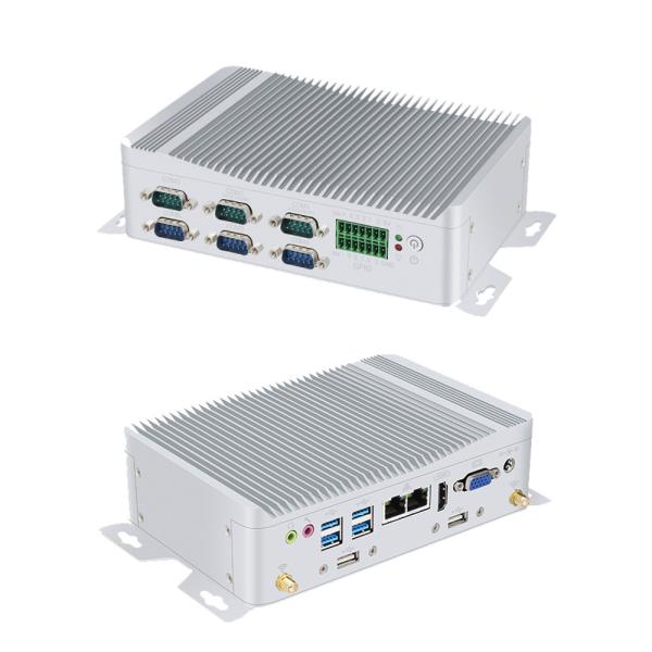 Cheap Intel Core i3 Industrial Fanless PC Mini PC With GPIO And DDR4 16G 6COM for sale