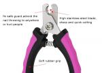 Durable Small Dog Nail Clippers , TPR Stainless Steel Multicolor Pet Nail