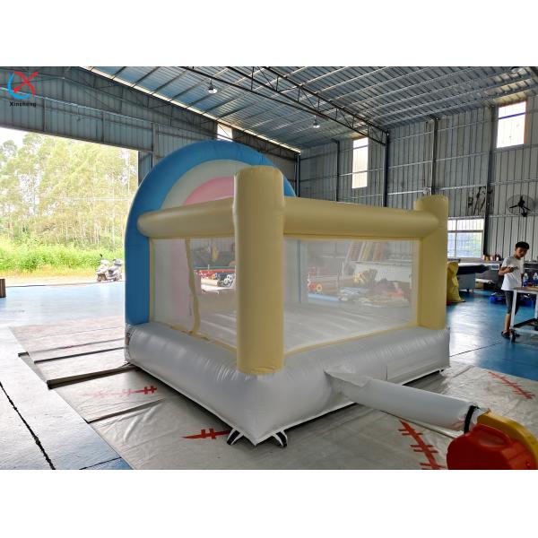 Factory Bounce House Slide Combo Rainbow Indoor Inflatable Bounce With Slide