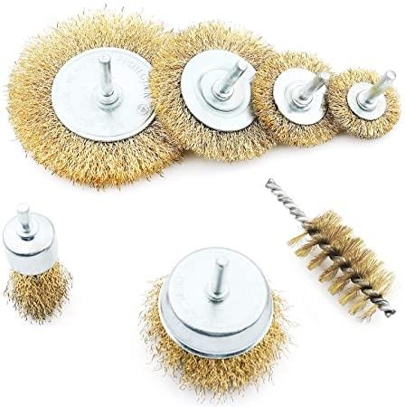Cheap Polishing Wire Brush Set 7 Piece With Clamping Shaft 6Mm for sale