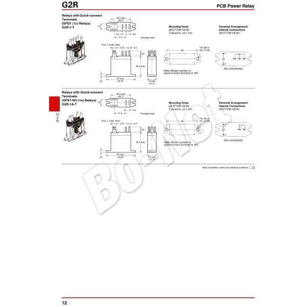 G2R-1-12VDC imported relay OMRON