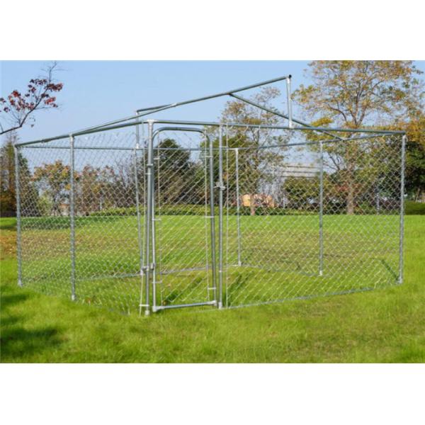 Boxed 10x10x6ft Chain Link Dog Cage Kennel With Door