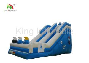 China Blue Crazy Fun Surf Inflatable Dry Slide With Digital Printing , Inflatable Dry Slide on sale