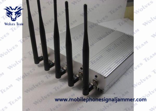 Cheap Remote Control Wifi Network Jammer , Tabletop Signal Jammers For Security for sale