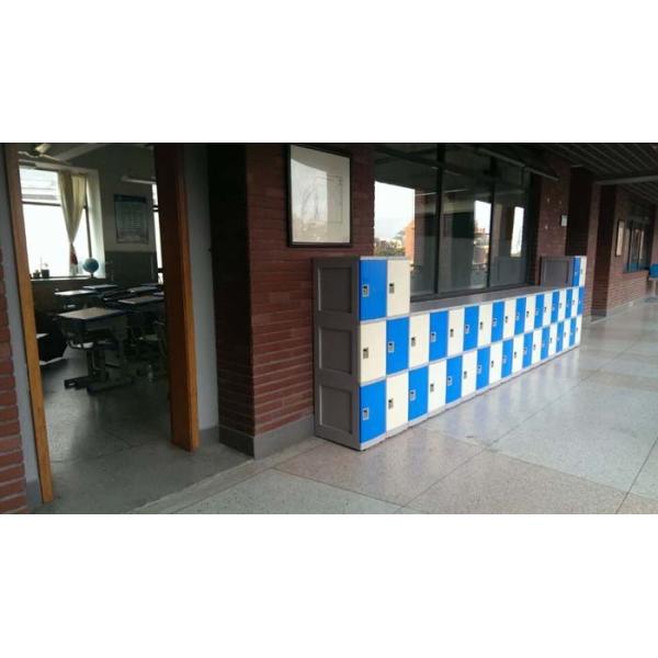 ABS Material Keyless Plastic School Lockers 4 Comparts 1 Column Safety / Ventilation