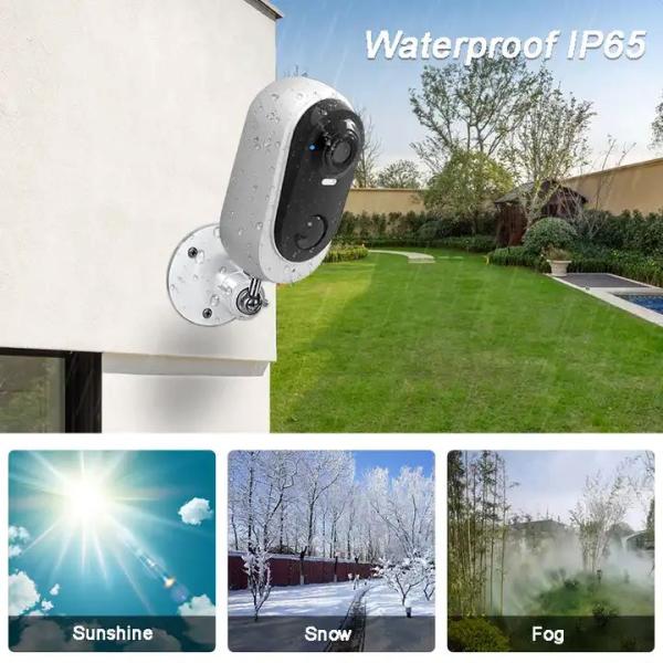 2MP Wireless Outdoor Security Cameras Smart Battery Camera Intelligent Monitoring
