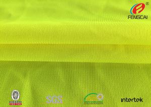 Best Breathable 75D Hi Vis Fluorescent Material Fabric Yellow Coated FR Anti Static wholesale