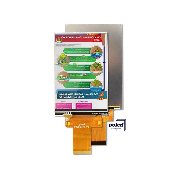 Cheap Polcd Custom 3.95 Inch 320x480 Ips Tft Lcd RGB Interface Liquid Crystal Display Module With Touch for sale