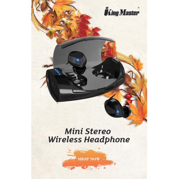 Bluetooth Earphone Mini Stereo Headset in Ear Earbuds Microphone Wireless Headphone (for ios iPhone Android Samsung)