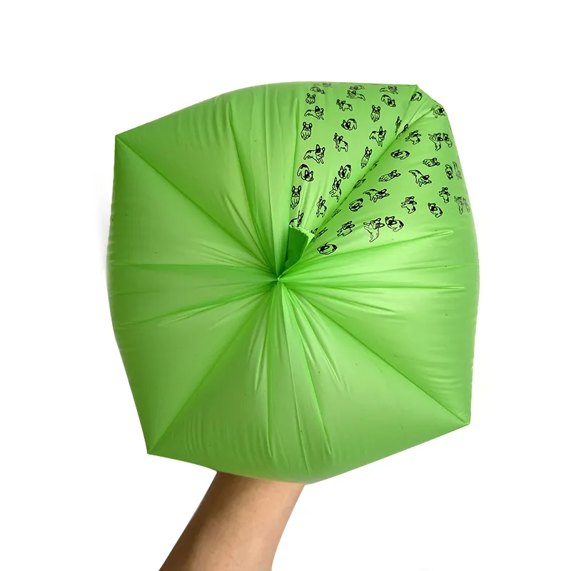 Scented Waterproof Pet Garbage Bag Portable Vest Handle Custom Printed Plastic Dog Bag