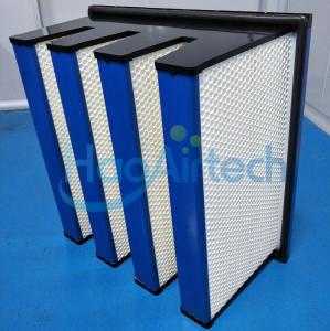 Best Secondary V Cell Industrial Air Filters Fiberglass Air Filter With ABS Plastic Frame wholesale