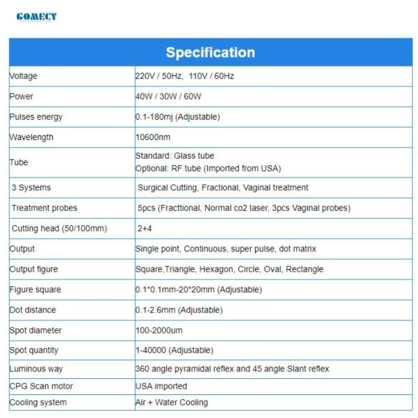 CO2 Fractional Laser Device with Touchscreen Interface for Advanced Skin Therapy Wrinkle Removal and Lifting