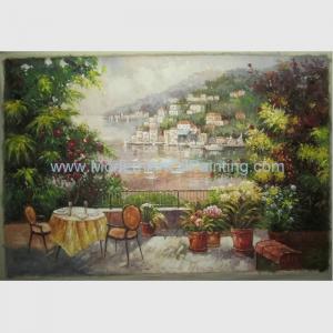 Best Handmade Canvas Mediterranean Oil Painting Linen Garden Scenery Oil Painting wholesale
