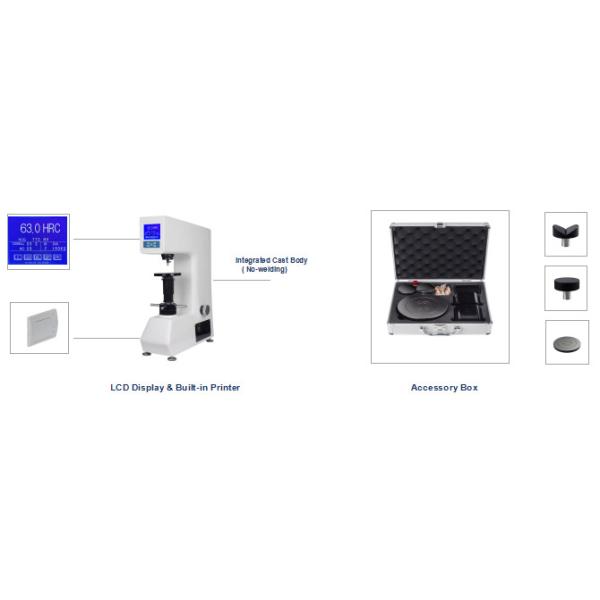 HRB HRC HRD Durometer Portable Rockwell Hardness Tester With Printer