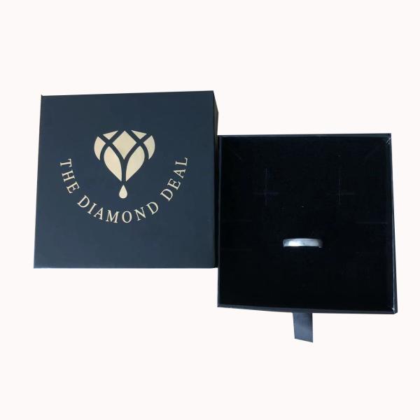 Rigid Boxes End Black Gold Style Necklace Gift Box for Customer's Specific Requirement