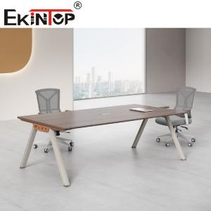 China Customizable Modern Wood Conference Room Table Light Brown on sale