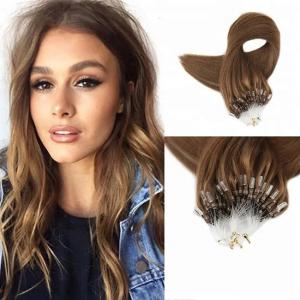 Best 100% Virgin Human Nano Micro Ring Hair Extension Brown Colored wholesale