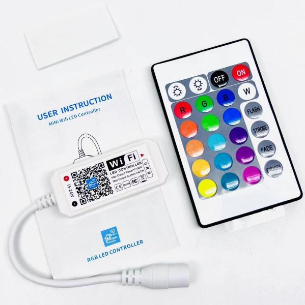 Cheap 24 Keys LED Strip Smart Controller With Smartphone WiFi APP Remote Control for sale