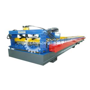 PLC Control Metal Deck Roll Forming Machine With 21 Forming Stations