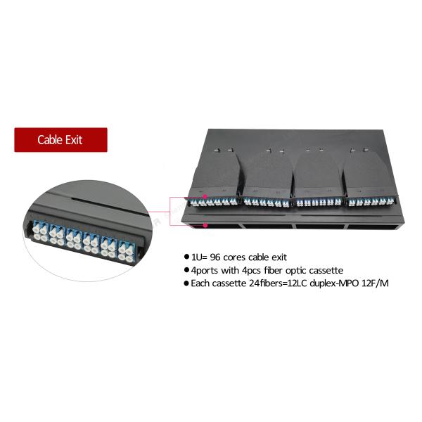 1U MTP MPO Cable Patch Panel for Storage Area Network-Fiber Channel
