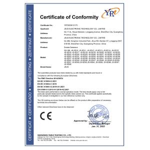 JSUS ELECTRONIC TECHNOLOGY CO.,LIMITED Certifications