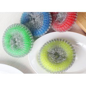 China AISI 410 Stainless Steel Kitchen Sponge Scrubber With Strong Cleaning Capacity on sale