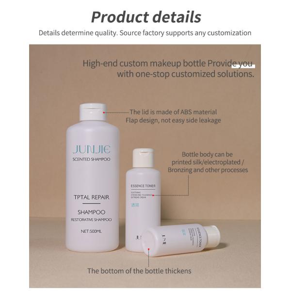 60ml 120ml 500ml Flip Top Cap Pump PET Plastic Shampoo Bottle Body Lotion Packaging For Cosmetic Packaging